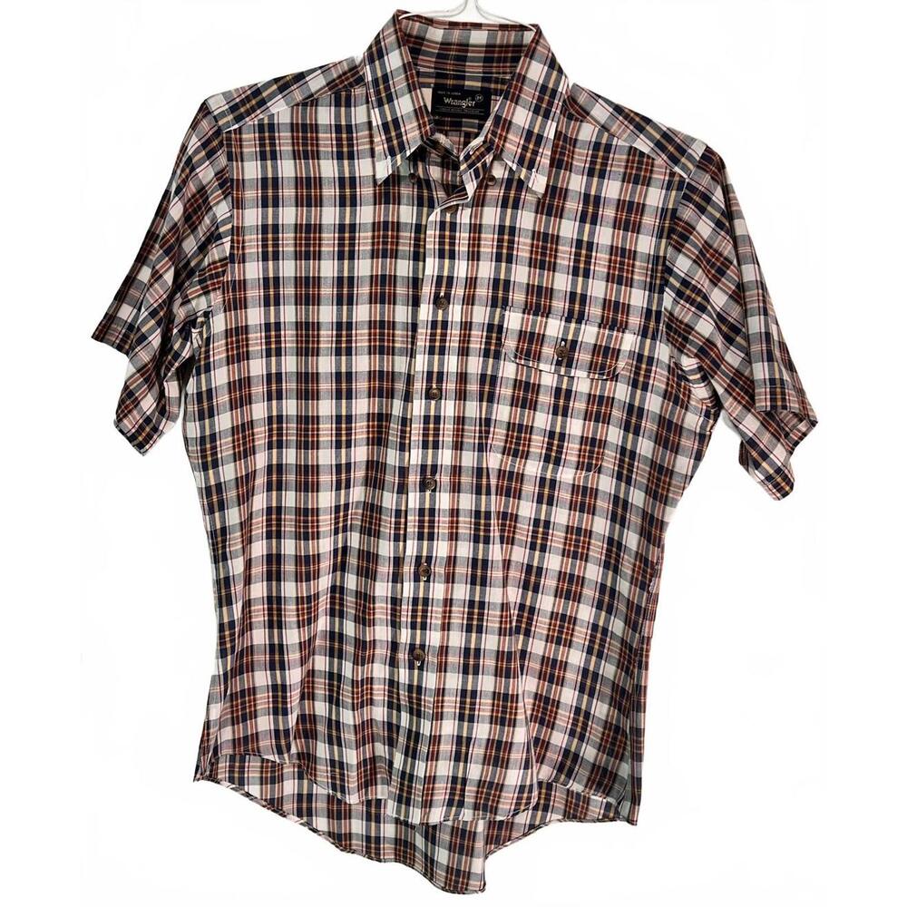Wrangler Men's Short Sleeve Plaid Shirt - Classic Fit